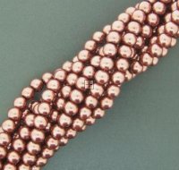 Chinese Glass Pearl Round 4mm 200pcs Brown