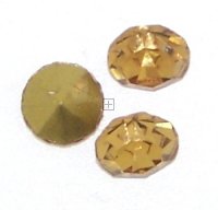 Chaton Faceted Gold Foiled SS-11.5 3.0 mm Topaz 20 pcs