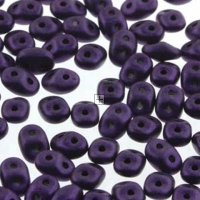 Czech MiniDuo Two-hole Bd 4x2mm 90 Beads Metalic Suede Purple