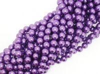 Chinese Pearls Round 8mm 110pcs Dk Purple