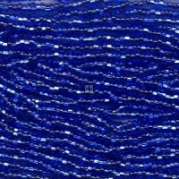Czech Seed Beads Size 6/0 1-Strand Sapphire Silver Lined