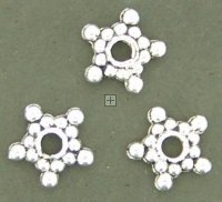 Spacer Antique Silver Daisy Star 8mm 50pcs